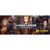 DNF流浪武士勋章怎么选择 - 流浪武士勋章有哪些属性