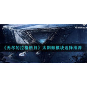 无尽的拉格朗日太阳鲸模块怎么选择-无尽的拉格朗日太阳鲸模块选择攻略