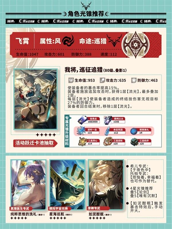 《崩坏星穹铁道》飞霄养成指南