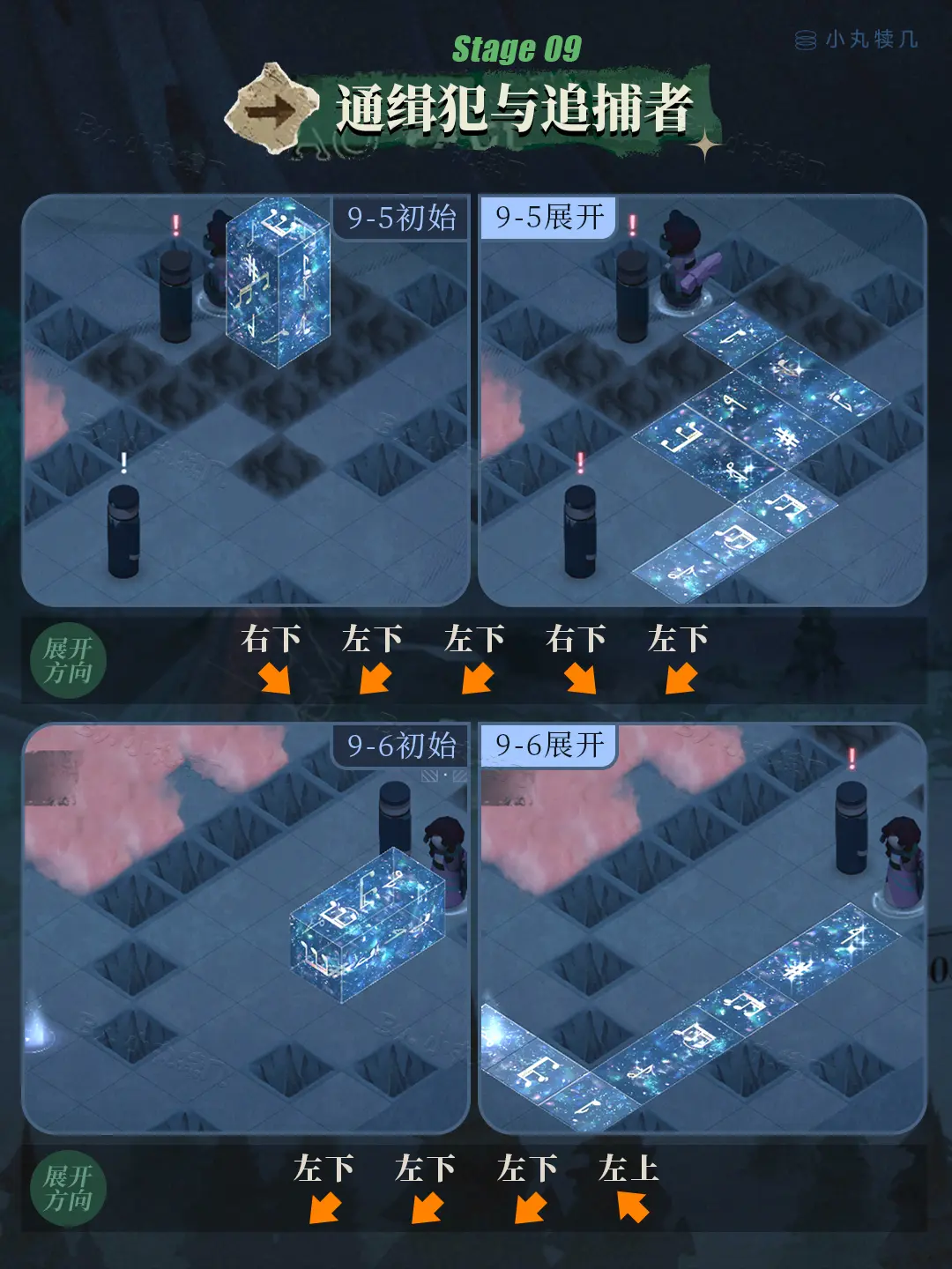 《重返未来1999》通缉犯与追捕者3怎么过_十月无晴迷津关卡9通缉犯与追捕者3方向路线图文攻略