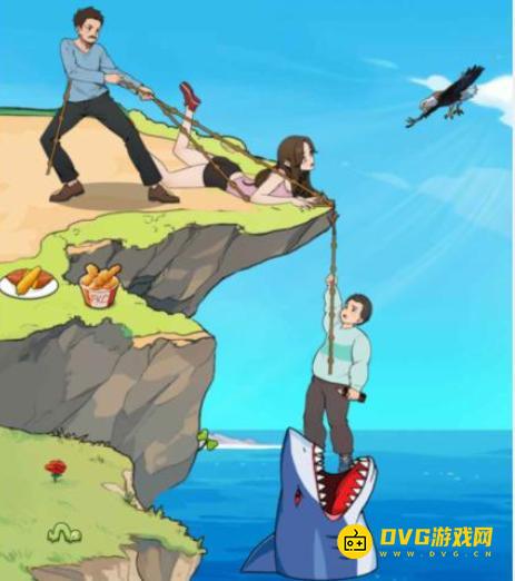 《解压找茬烧脑》第336关悬崖救援怎么过-微信小游戏悬崖救援帮他把小胖拽上去通关图文攻略