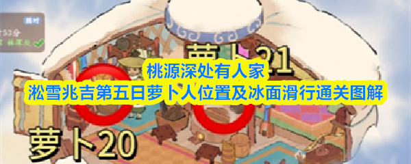 桃源深处有人家淞雪兆吉第五日萝卜人位置及冰面滑行通关图解
