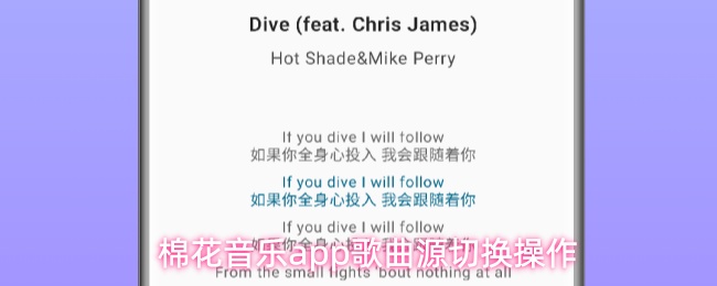 棉花音乐app歌曲源切换操作