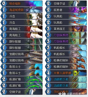 炉石传说34.4狂野模式奇闻海盗贼卡组推荐