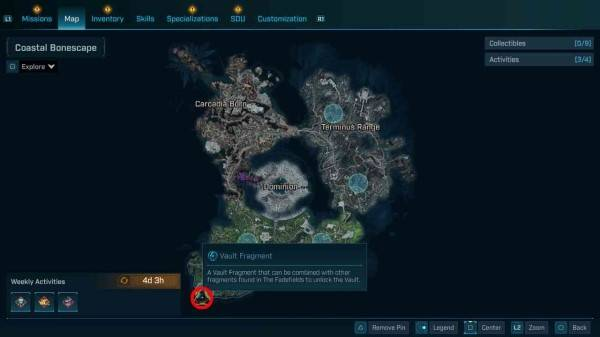 无主之地4隐没旷野的秘藏碎片收集位置分布