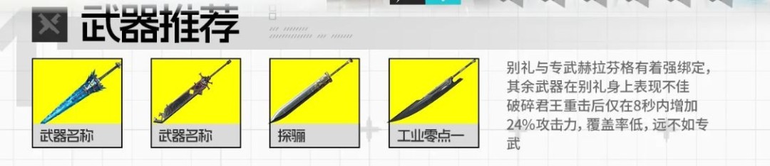 明日方舟终末地别礼武器推荐