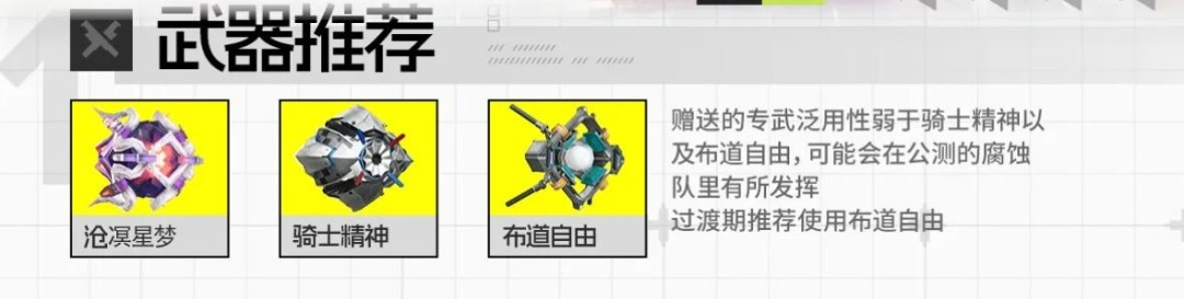 明日方舟终末地阿尔黛拉武器推荐