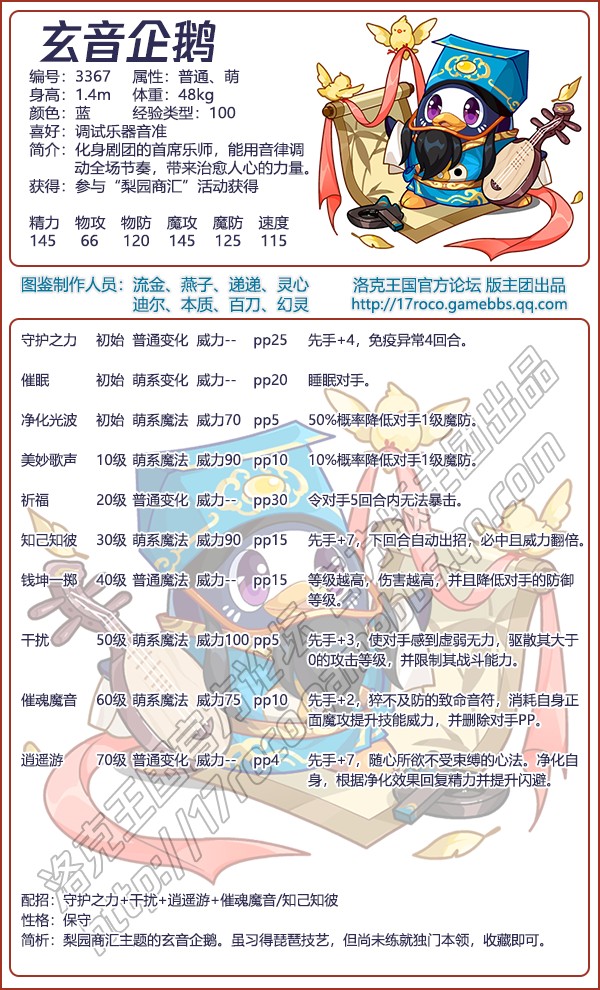 洛克王国玄音企鹅性格推荐