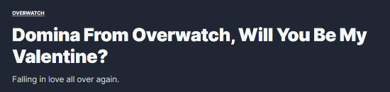 黑皮女神真香  表白《OW》新英雄:想当她情人