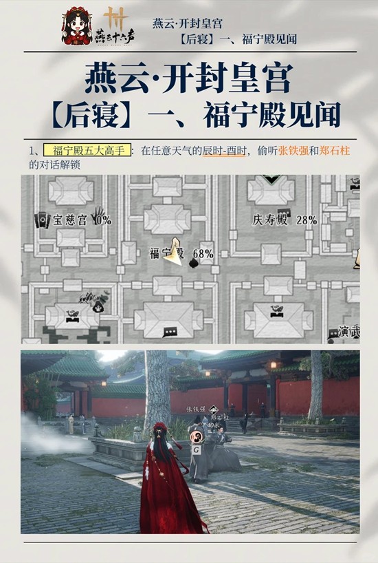 燕云十六声开封皇宫见闻攻略 福宁殿3个见闻在哪攻略