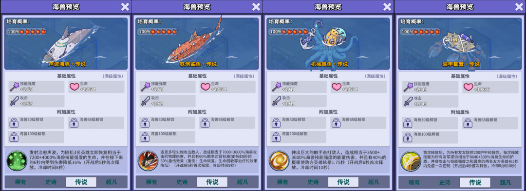 疯狂水世界海兽选择推荐