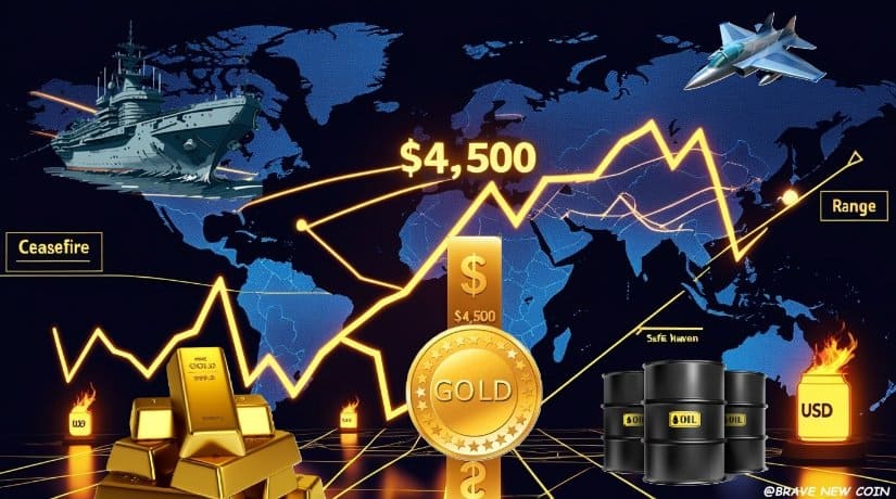 黄金价格预测：XAUUSD因美伊停火希望回升至4500美元，但看跌移动平均线令前景受限