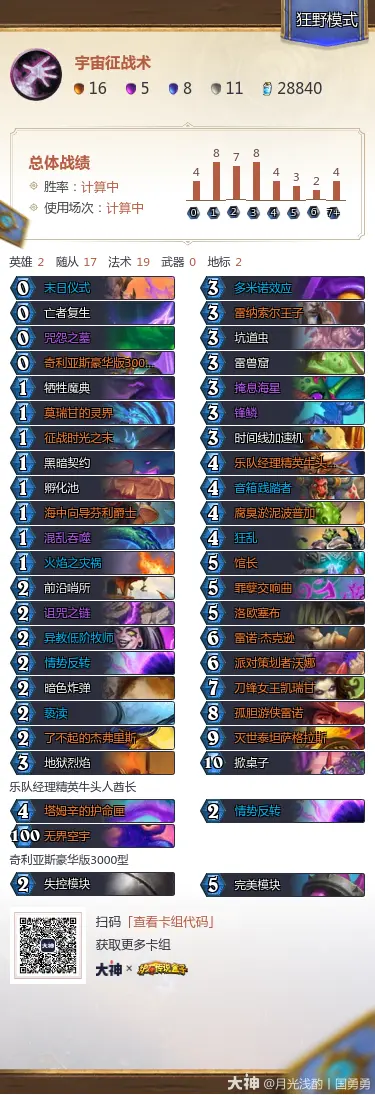 炉石传说：治愈艾泽拉斯狂野模式宇宙战术卡组及代码分享