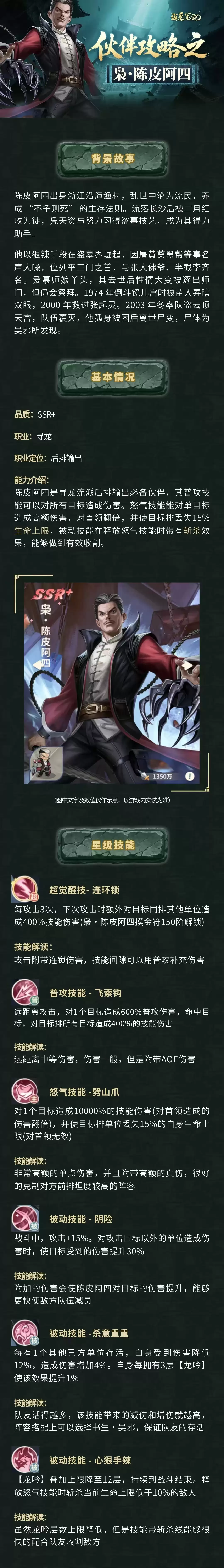 角色档案:枭·陈皮阿四 曾为二月红徒弟