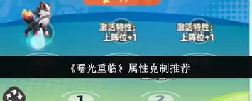 曙光重临克制何种属性