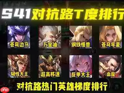 王者荣耀S43赛季对抗路英雄强度怎样排行