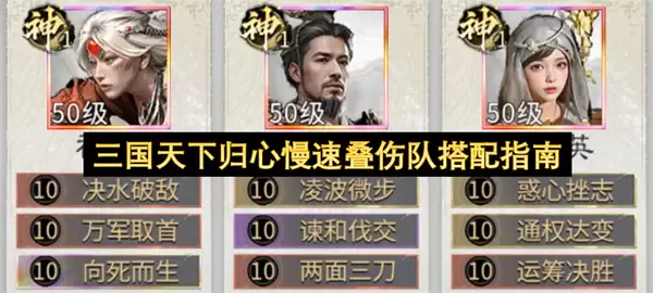 三国天下归心慢速叠伤队配置指南