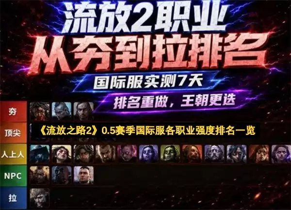 《流放之路2》0.5赛季国际服各职业强度排名总览