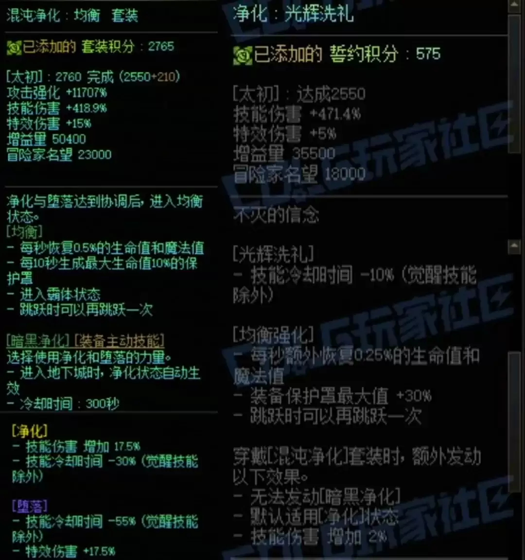 DNF混沌套加混沌誓约中属性搭配一览