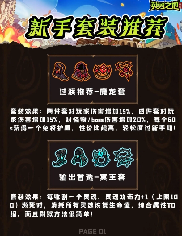 英勇之地新手必看 高性价比套装推荐
