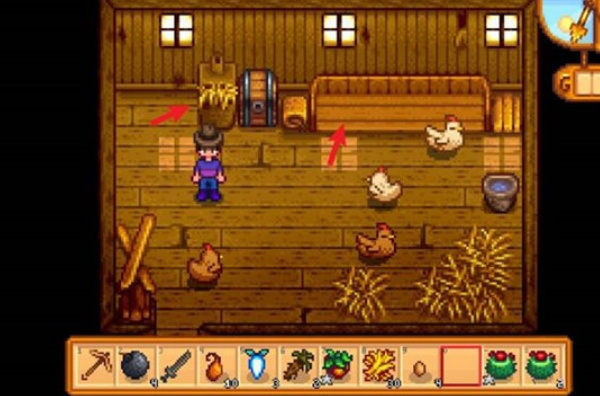 星露谷物语怎么才能取出谷仓的草