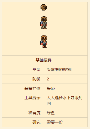 泰拉瑞亚水下潜水头盔怎么获得