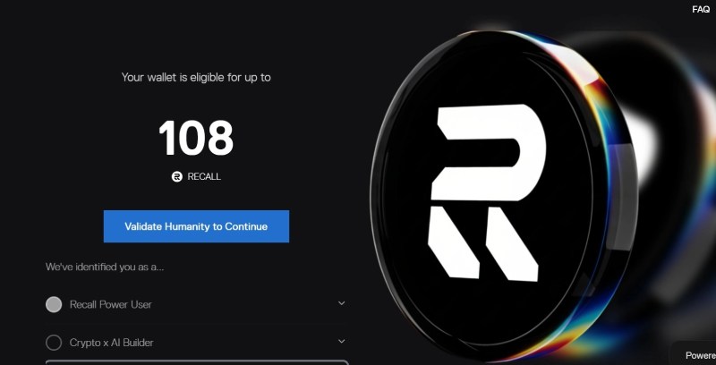 Recall(RECALL)空投领取