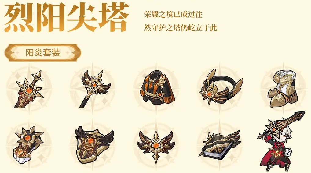 杖剑传说烈阳尖塔阳炎套装效果说明一览