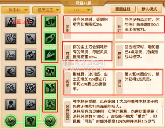 《梦幻西游》2021年神木林经脉调整-测试服最新数据汇总