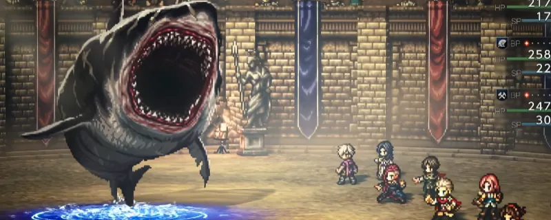 《歧路旅人0》快速刷钱刷道具攻略-历战之鲛打法详解