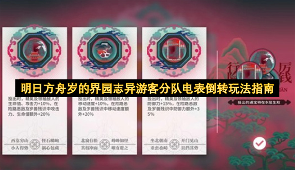 明日方舟岁的界园志异游客分队电表倒转玩法指南