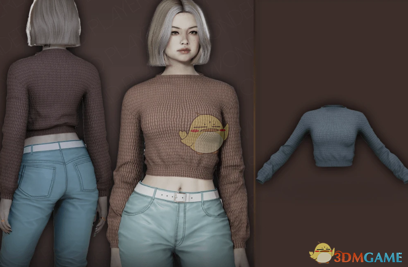 《InZOI》短款针织套头衫MOD
