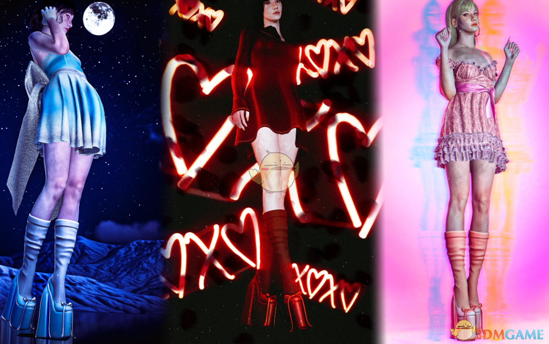 《赛博朋克2077》公主厚底鞋和裤袜MOD