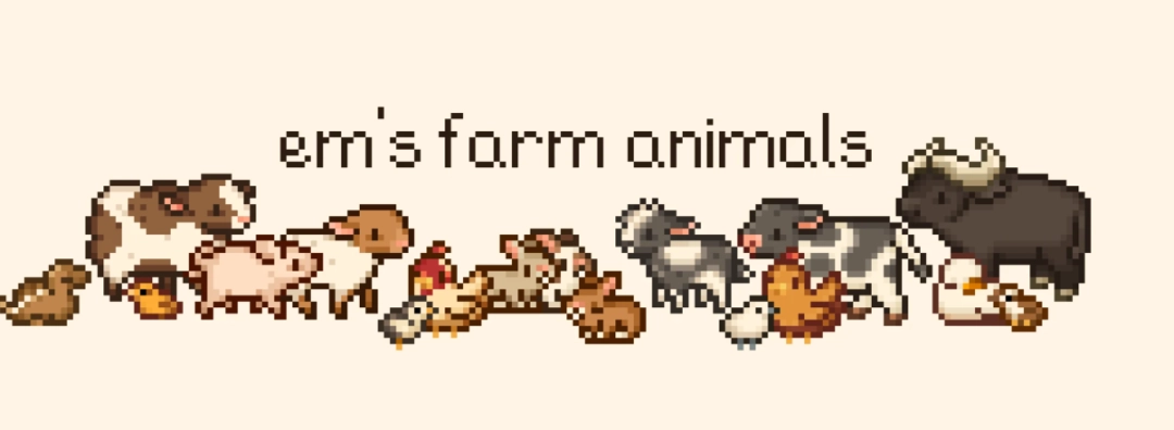 《星露谷物语》艾姆的农场动物包MOD