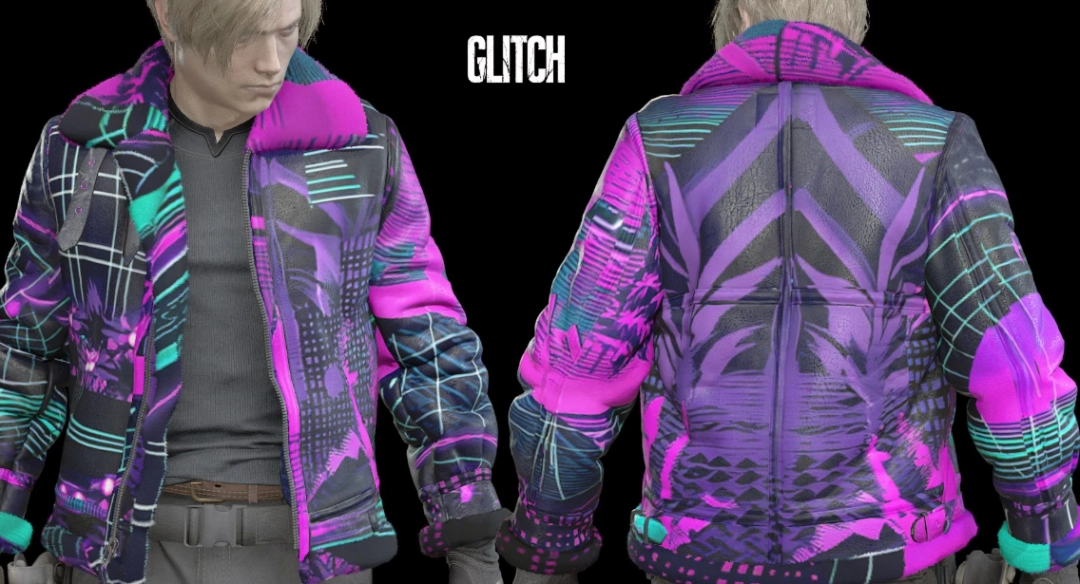 《生化危机4：重制版》里昂的霓虹崩坏夹克MOD