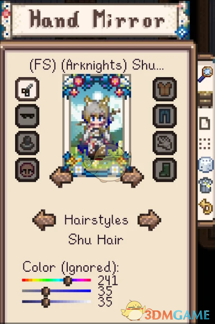 《星露谷物语》明日方舟黍发型服装包MOD