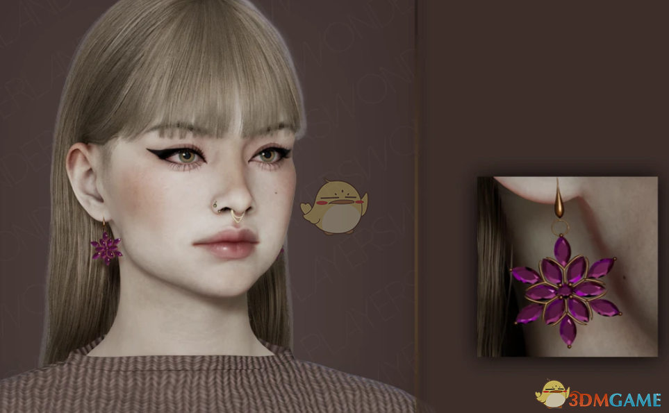 《InZOI》雪花耳环MOD