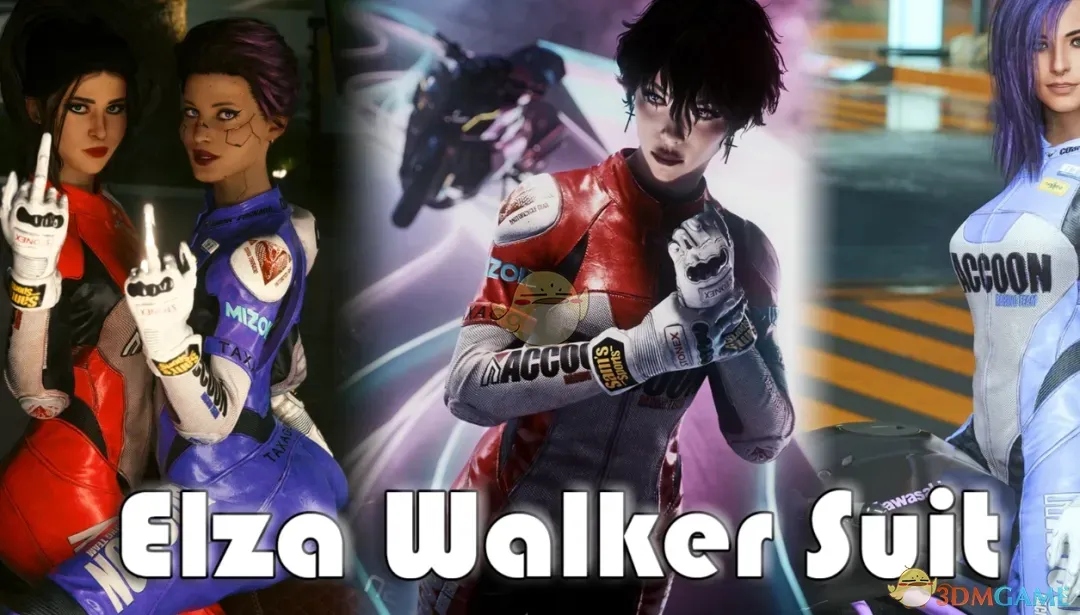 《赛博朋克2077》生化危机爱莎沃克机车服MOD