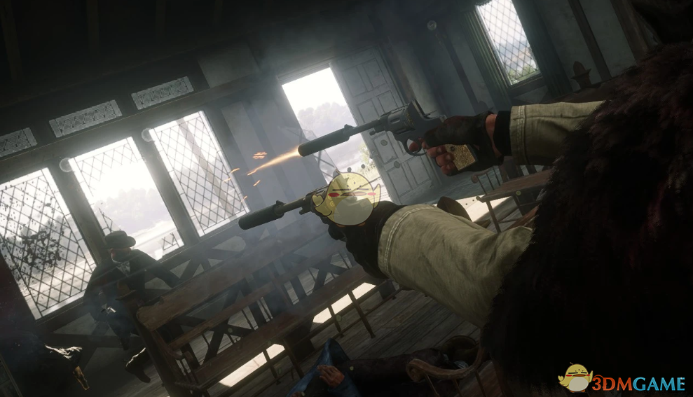 《荒野大镖客2》消音纳干转轮手枪MOD