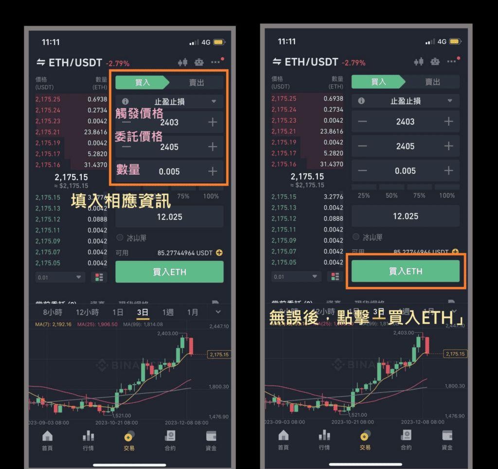 币安现货止盈止损