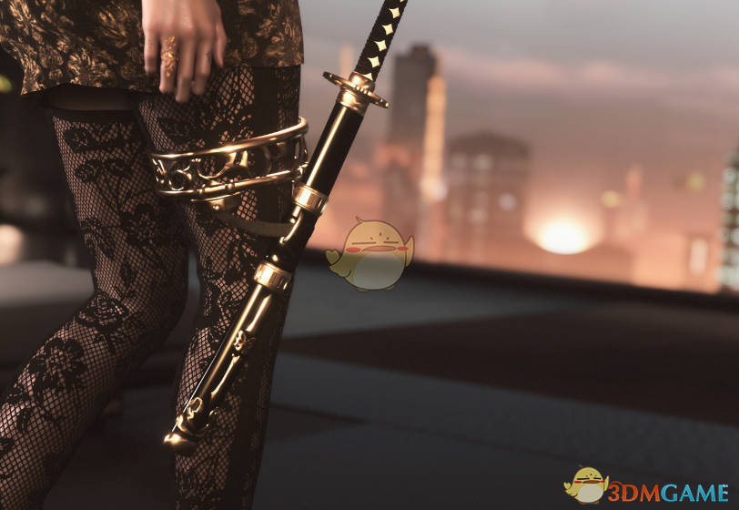 《赛博朋克2077》武士刀吊袜带MOD