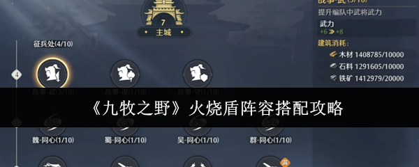 《九牧之野》火烧盾阵容搭配攻略