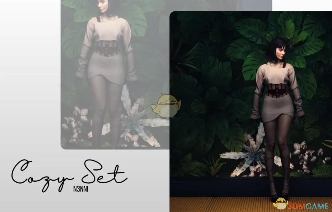 《赛博朋克2077》秋季舒适短裙装MOD