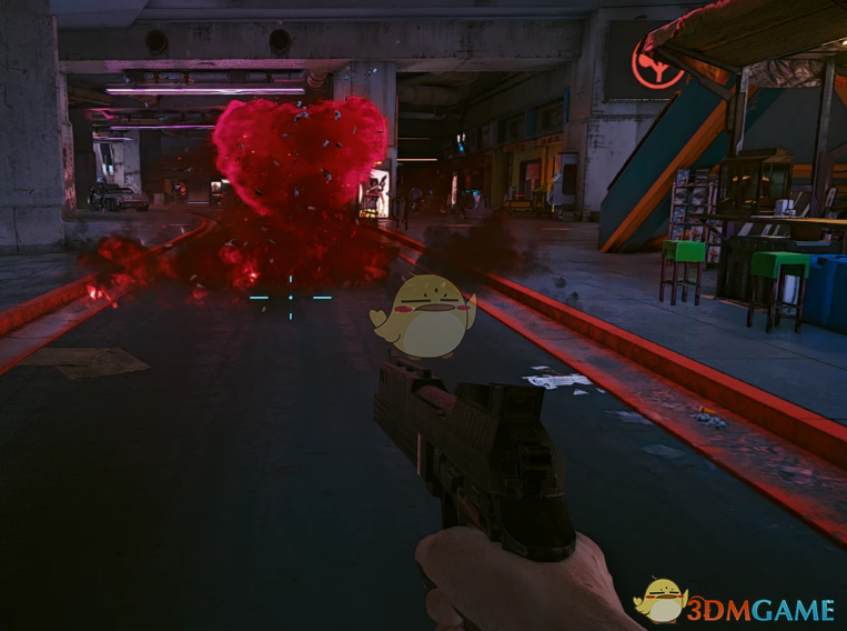 《赛博朋克2077》爱心手榴弹MOD