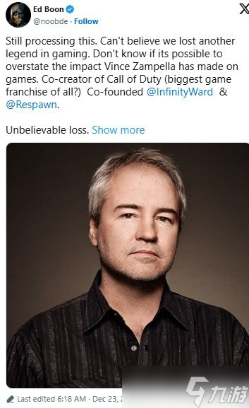 众星悼念COD之父：小岛秀夫痛失挚友 动视致敬传奇