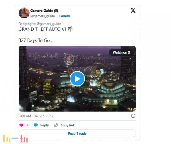 R星官宣《侠盗猎车手6》将于2026年11月19日发售！