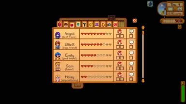 《星露谷物语》自动好友关系标签MOD