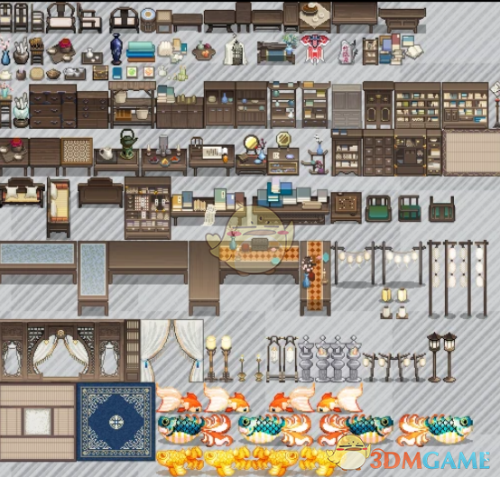 《星露谷物语》燕云十六声清河室内家具包MOD