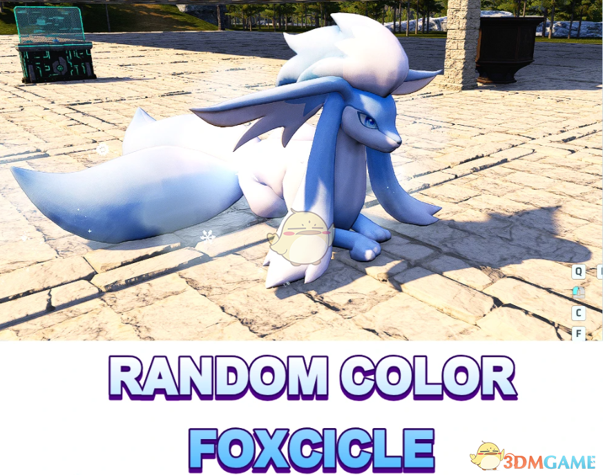 《幻兽帕鲁》吹雪狐的随机颜色花纹MOD