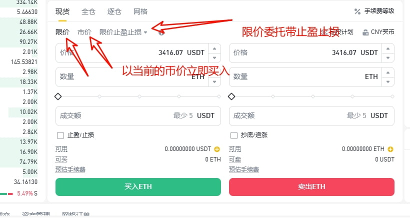 使用交易所软件购买 ETH 的一般流程